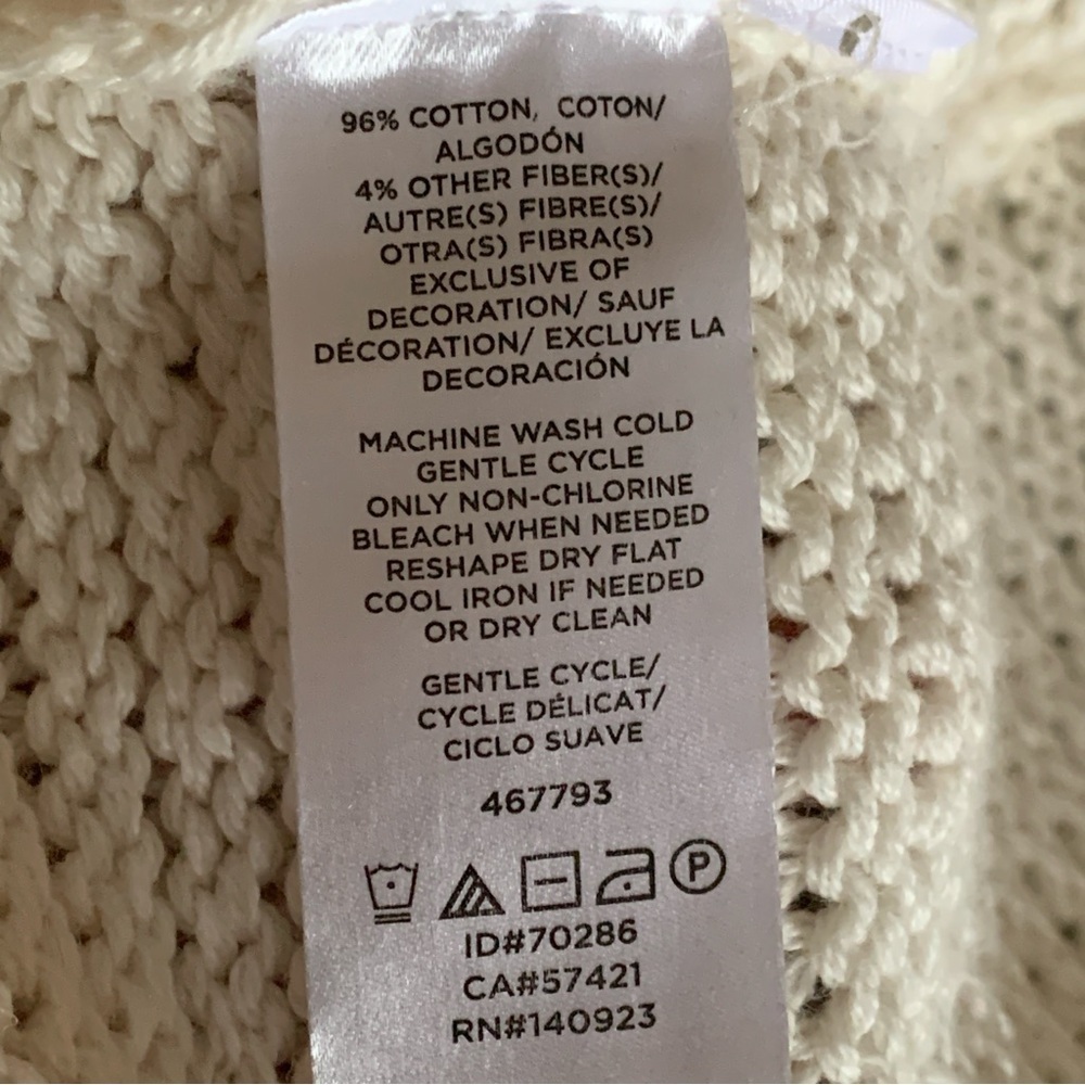 LOFT Cream Fringe Sweater - Picture 8 of 8